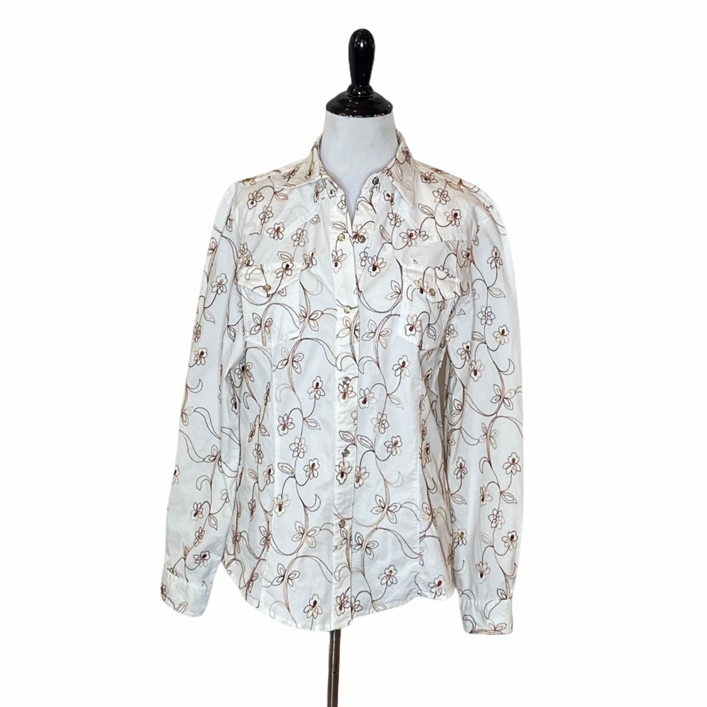Roughrider by Circle T embroidery western top Size Medium